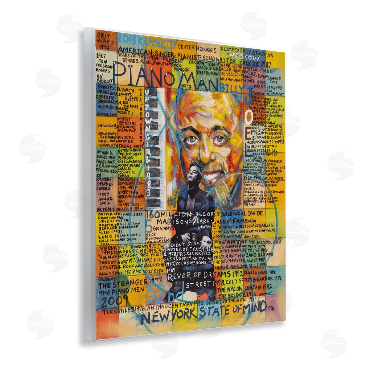 Sabin Billy Joel Collage Wooden Wall Plaque Art Print