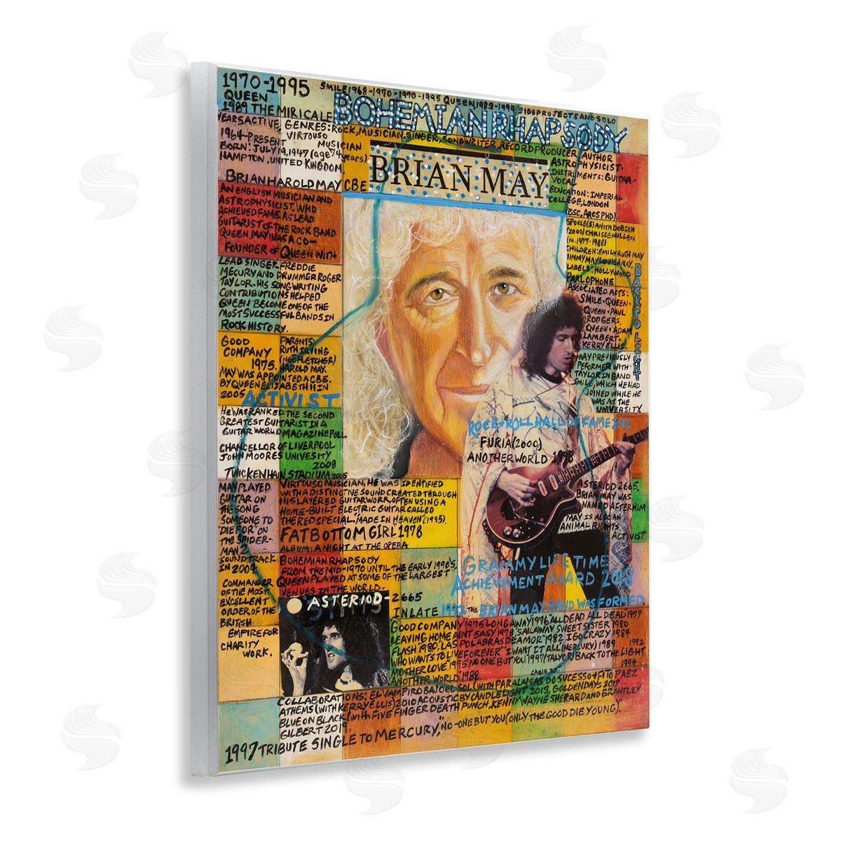 Sabin Brian May Collage Wooden Wall Plaque Art Print