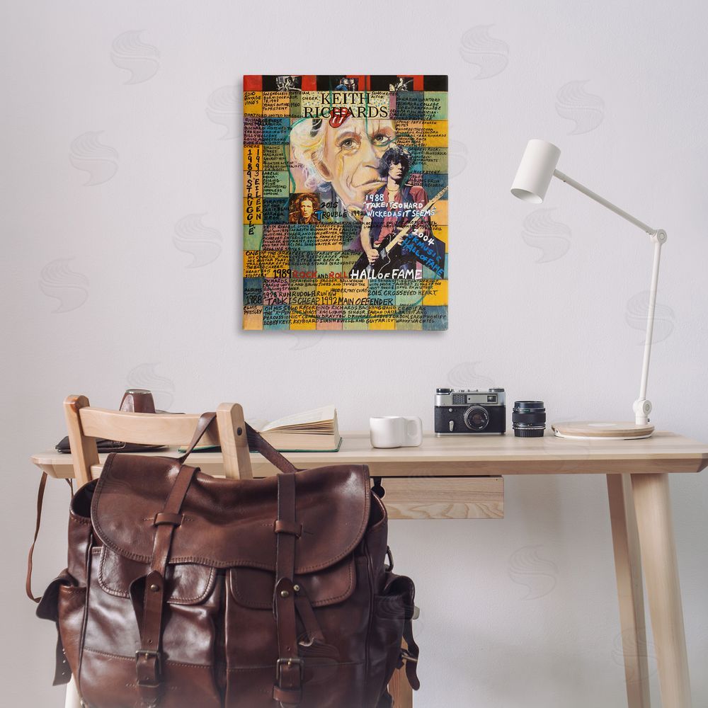 Sabin Keith Richards Collage Canvas Wall Art Print in Room