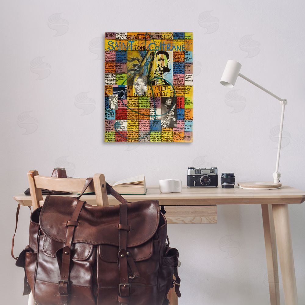 Sabin Saint John Coltrane Collage Canvas Wall Art Print in Room