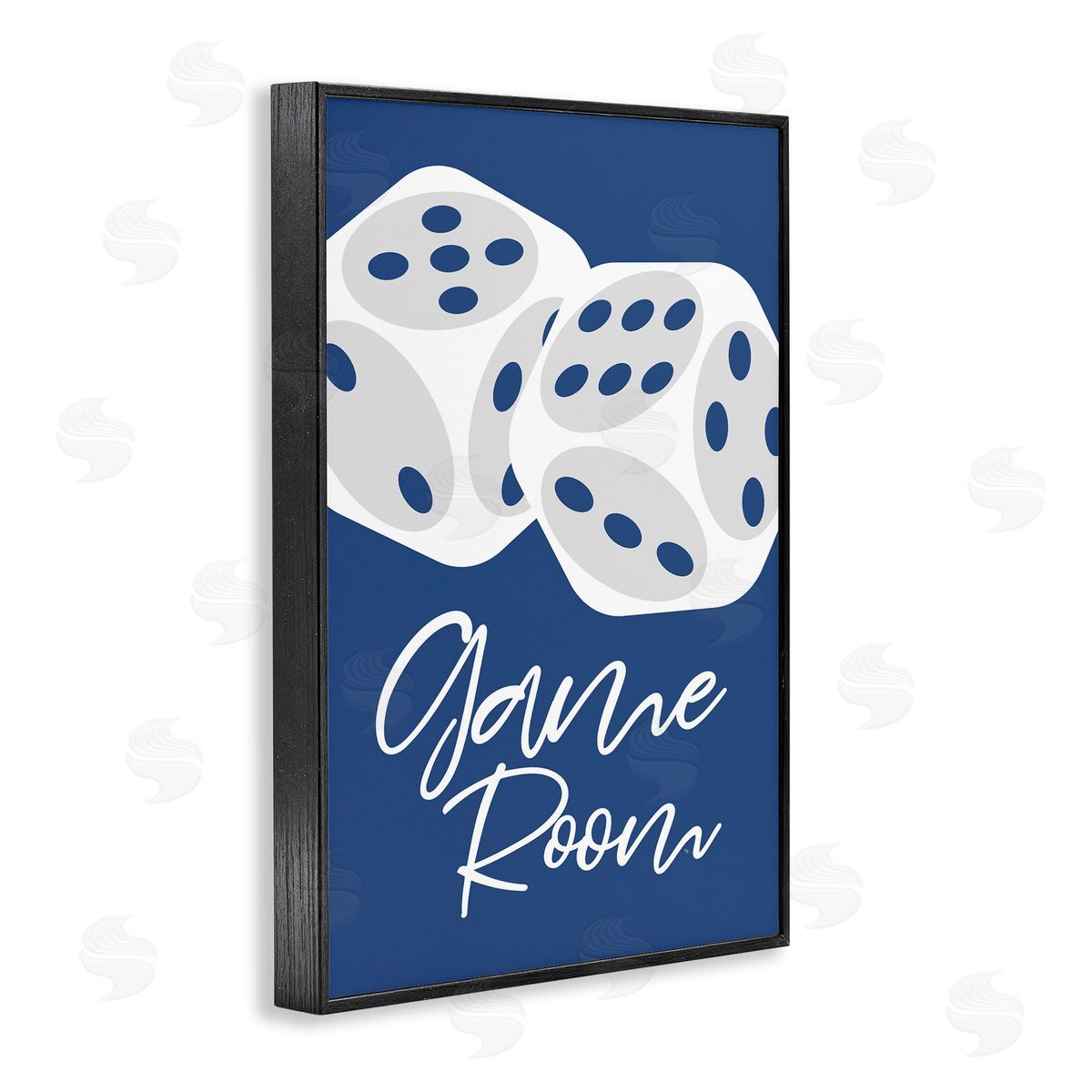 Martina Pavlova Game Room with Dice Black Framed Giclee Wall Art Print