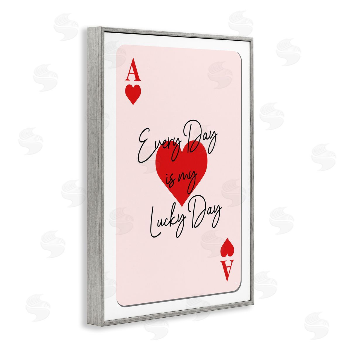 Martina Pavlova Lucky Day Card Design Gray Framed Giclee Wall Art Print