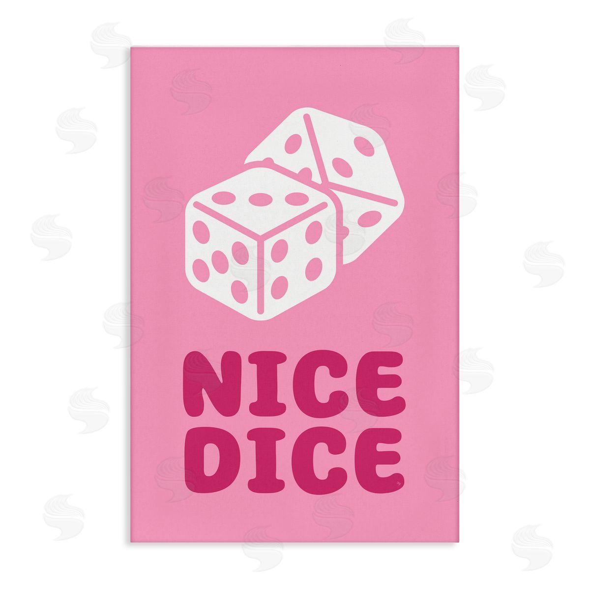 Martina Pavlova Nice Dice Phrase Canvas Wall Art Print
