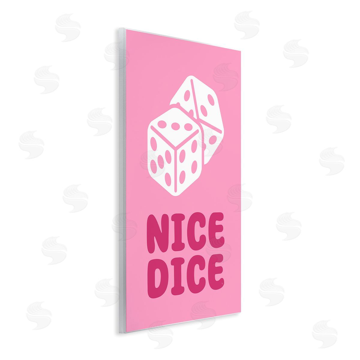 Martina Pavlova Nice Dice Phrase Wooden Wall Plaque Art Print