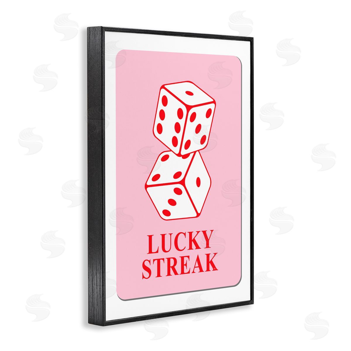 Martina Pavlova Lucky Streak Dice Black Framed Giclee Wall Art Print