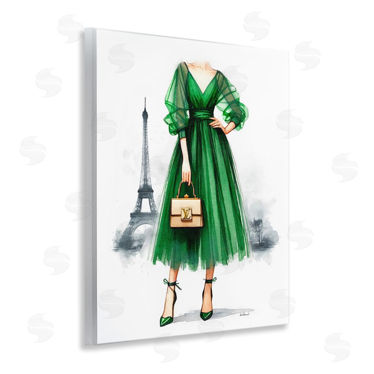 Amanda Greenwood Parisian Girl Fashion Wooden Wall Plaque Art Print