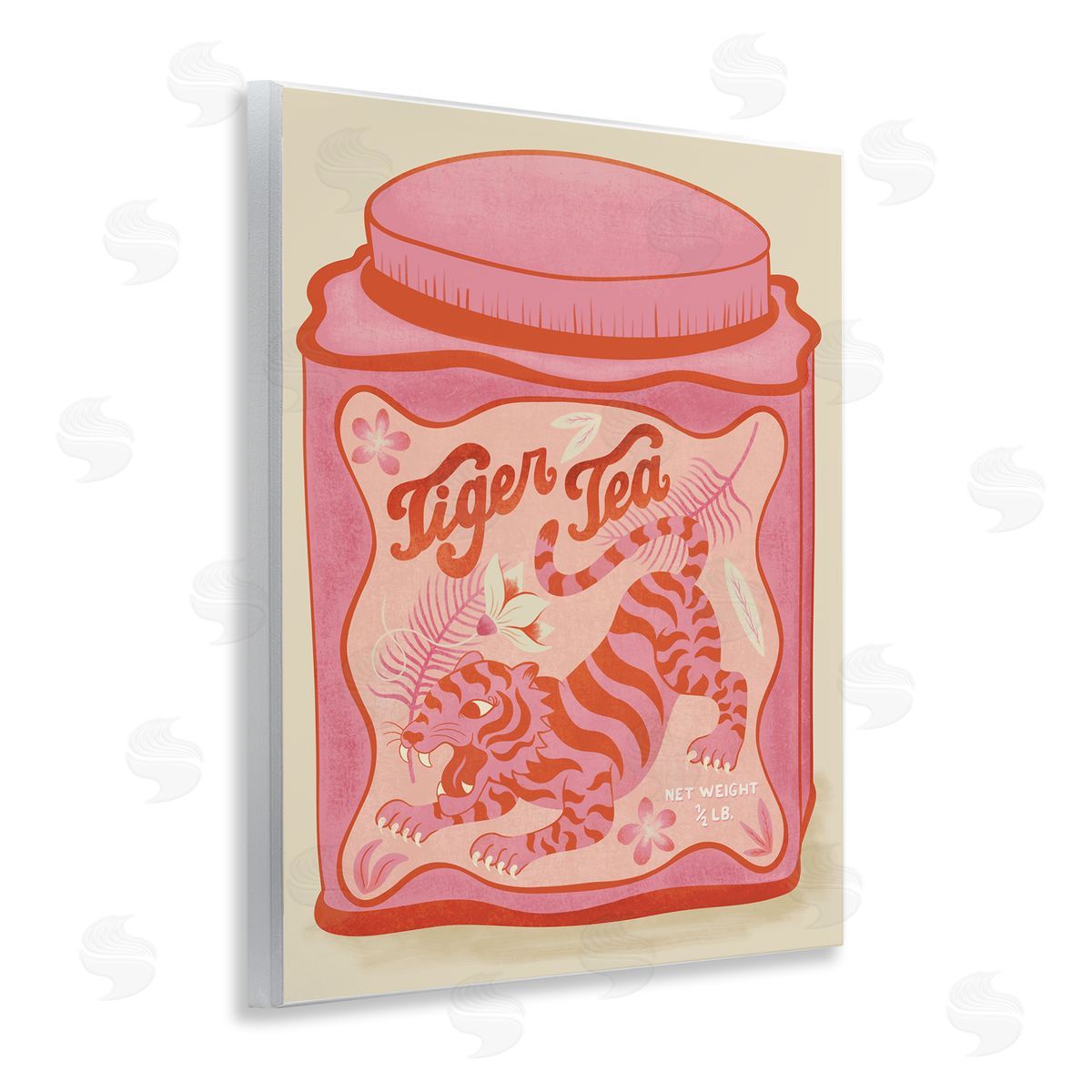 Carrie Cantwell Tiger Tea Traditional Style Wooden Wall Plaque Art Print