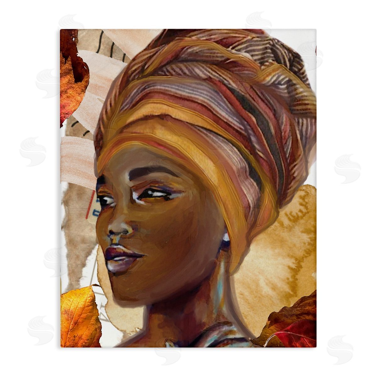 Jesse Keith Natural Tone Woman Portrait Canvas Wall Art Print