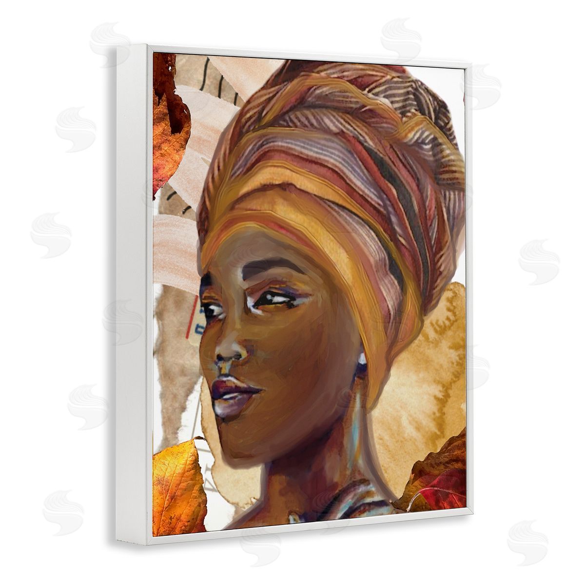Jesse Keith Natural Tone Woman Portrait White Framed Giclee Wall Art Print