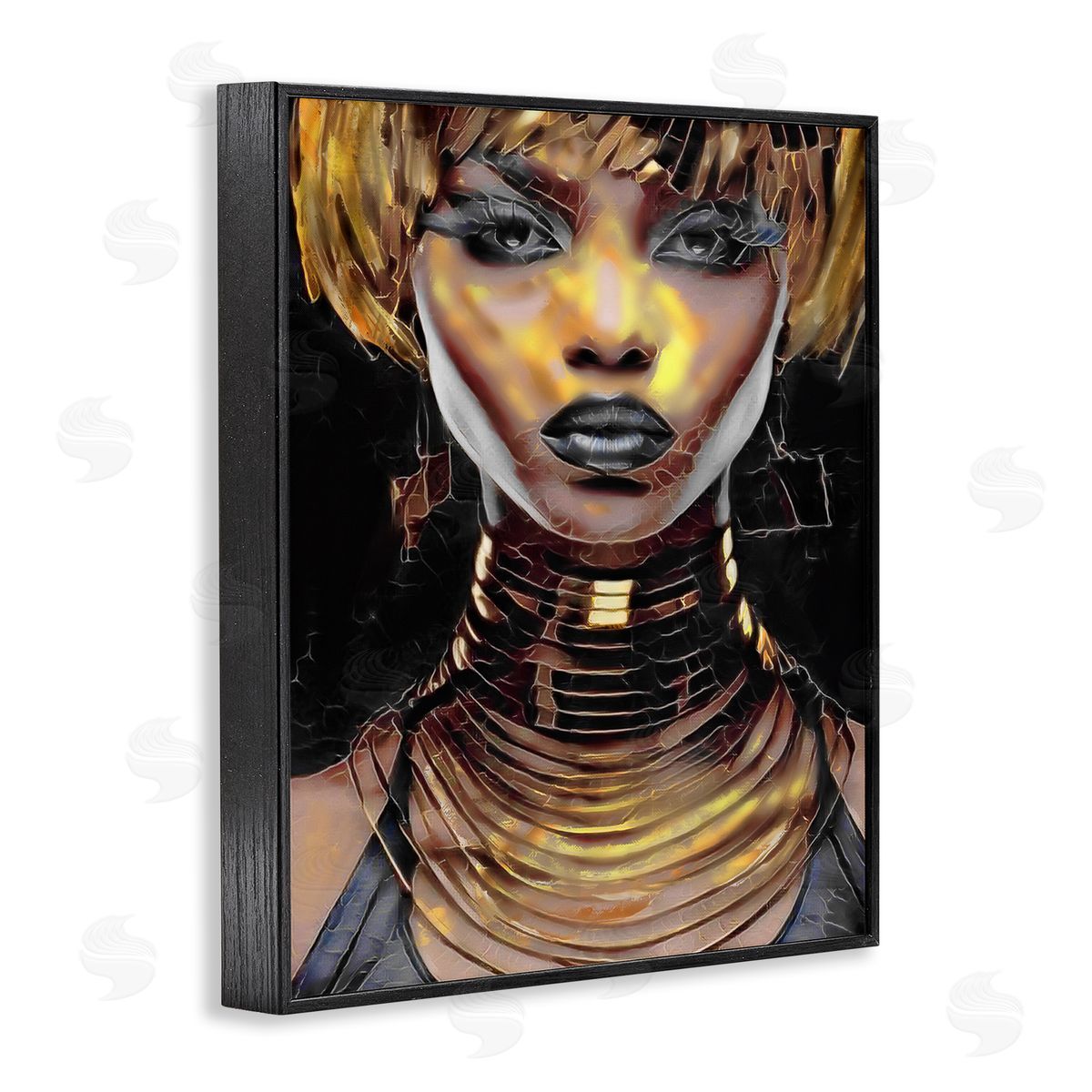 Jesse Keith Intense Glam Woman Portrait Black Framed Giclee Wall Art Print