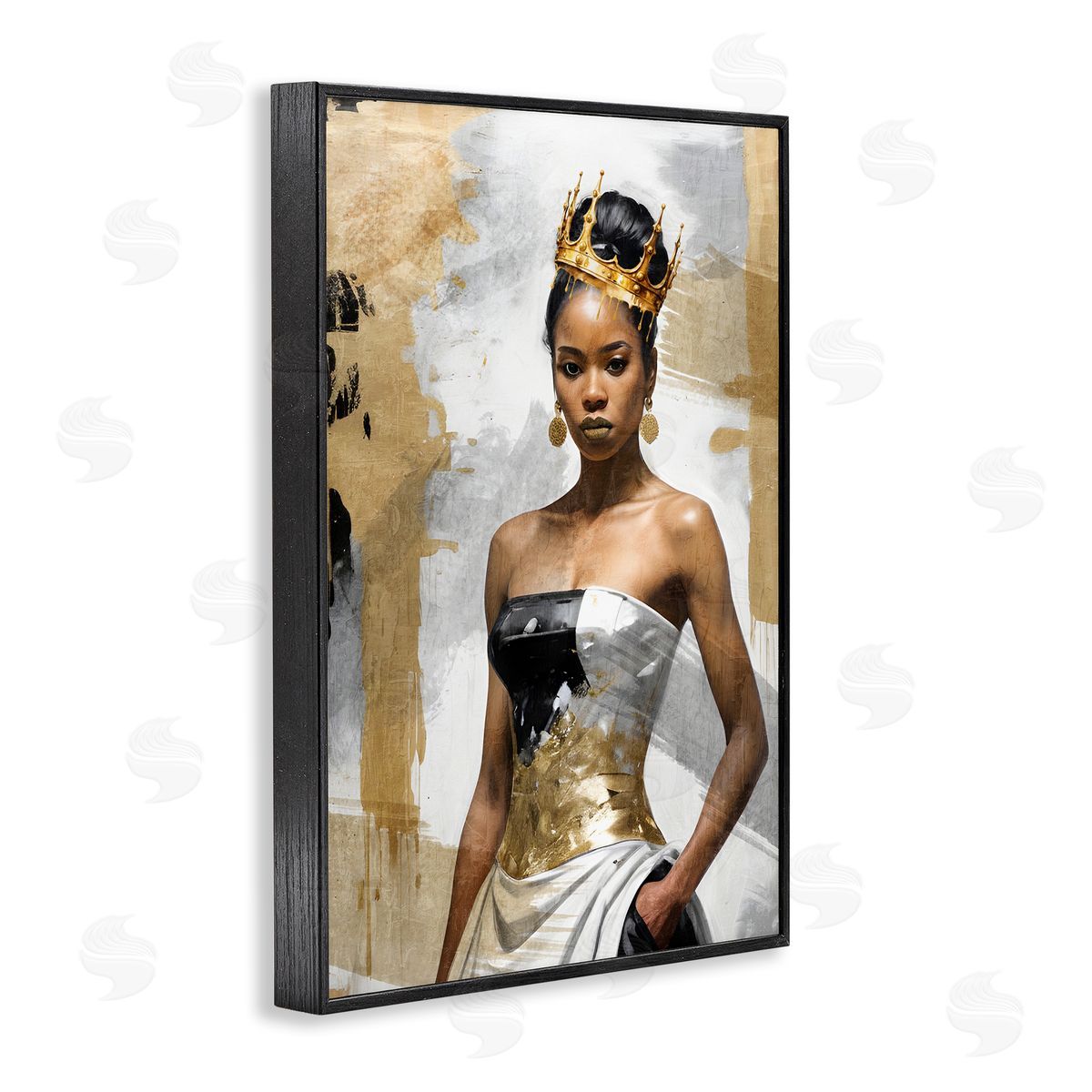 Kim Allen Glam Abstraction Woman Black Framed Giclee Wall Art Print