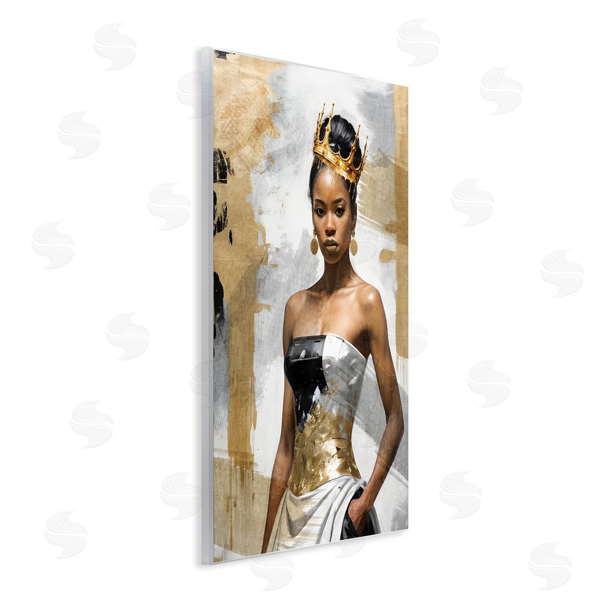 Kim Allen Glam Abstraction Woman Wooden Wall Plaque Art Print