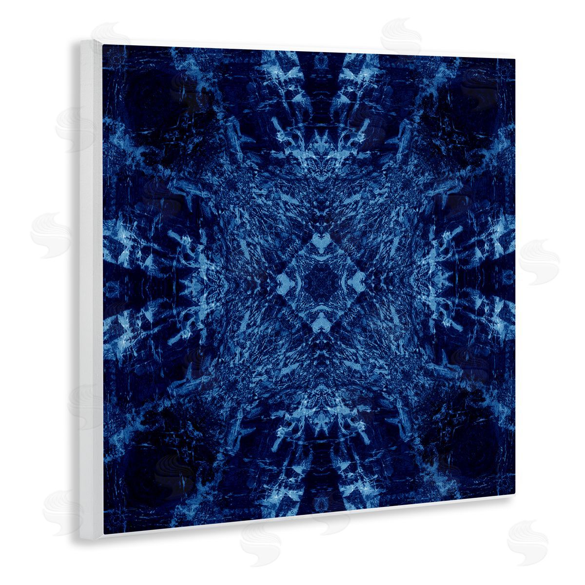 El Perkin Dark Tie Dye Style Wooden Wall Plaque Art Print