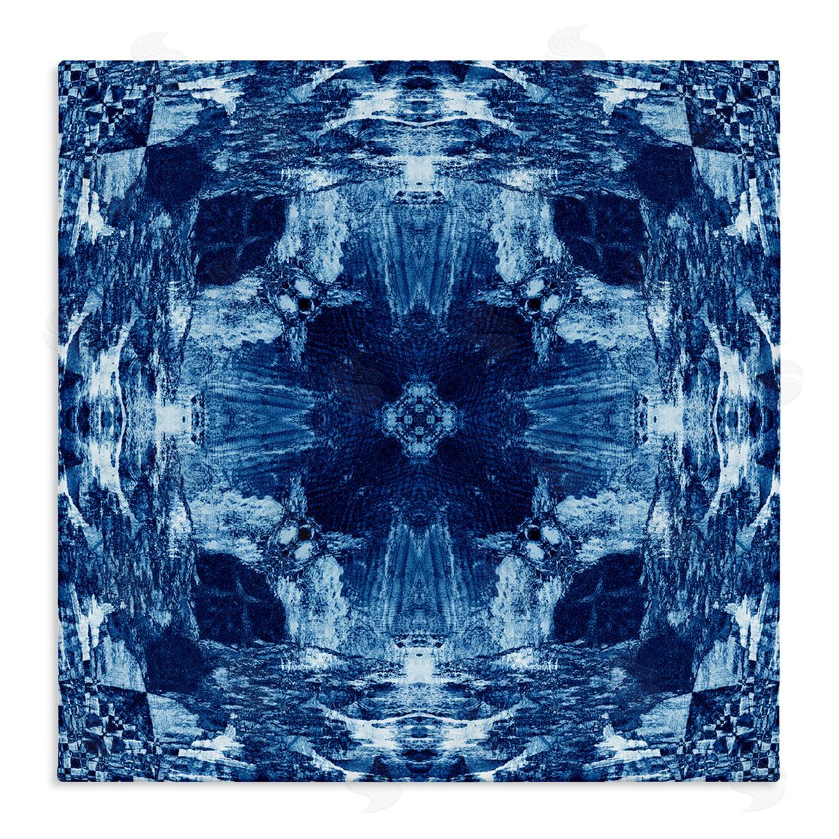 El Perkin Blue Mirrored Symmetry Canvas Wall Art Print