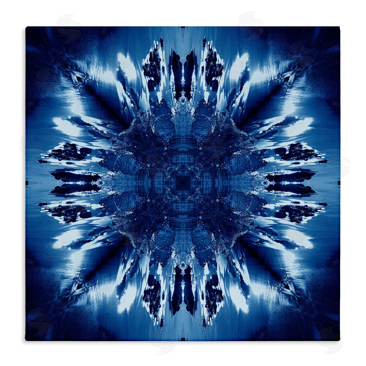 El Perkin Tie Dye Mirrored Shapes Canvas Wall Art Print