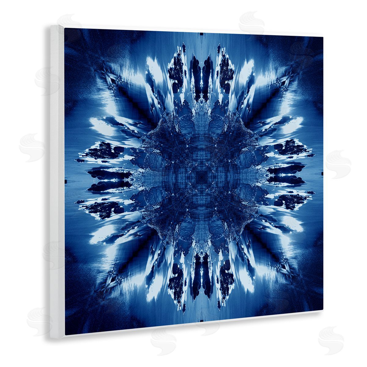 El Perkin Tie Dye Mirrored Shapes Wooden Wall Plaque Art Print