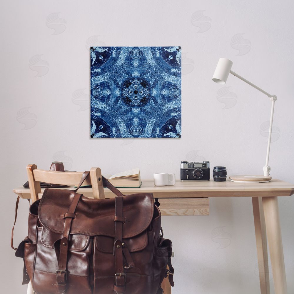 El Perkin Mosaic Tile Pattern Canvas Wall Art Print in Room