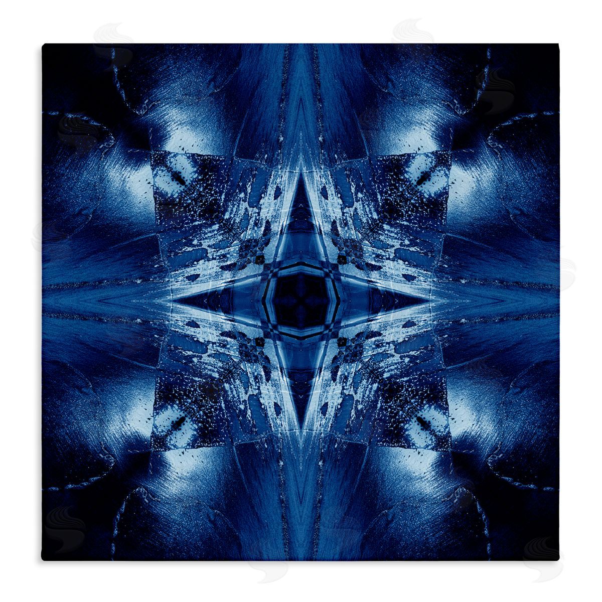 El Perkin Dark Mirrored Mosaic Canvas Wall Art Print