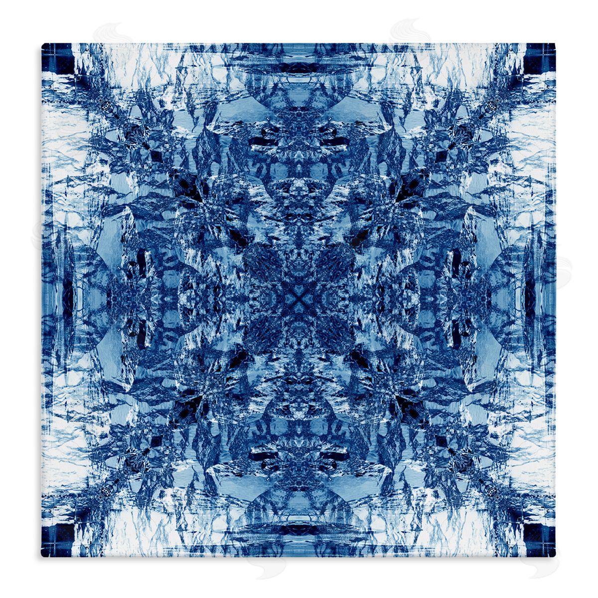 El Perkin Mosaic Pattern on White Canvas Wall Art Print