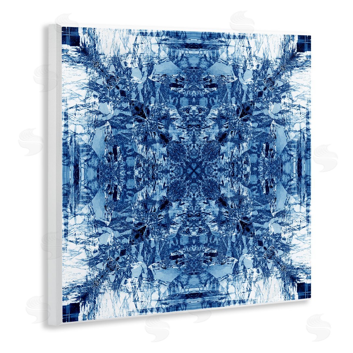 El Perkin Mosaic Pattern on White Wooden Wall Plaque Art Print