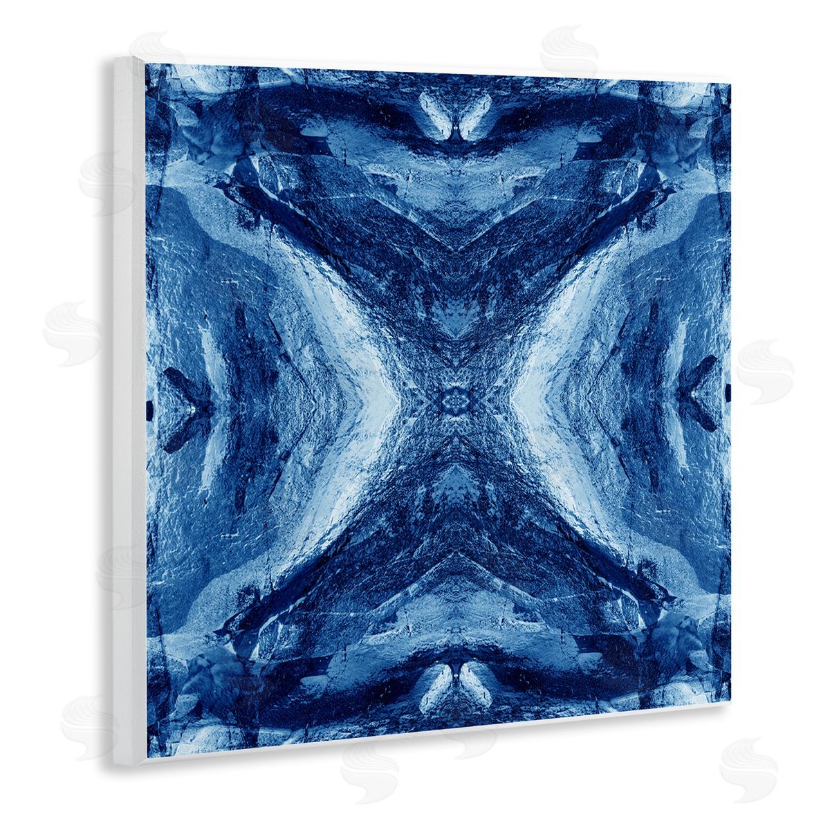 El Perkin Rustic Mirrored Motif Wooden Wall Plaque Art Print