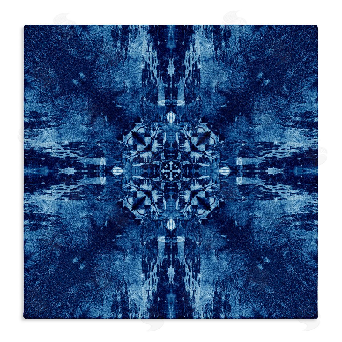 El Perkin Mosaic Tie Dye Motif Canvas Wall Art Print