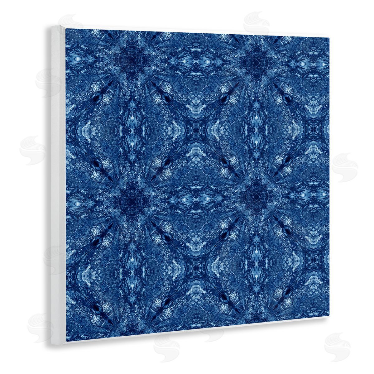 El Perkin Patterned Mosaic Tile Wooden Wall Plaque Art Print