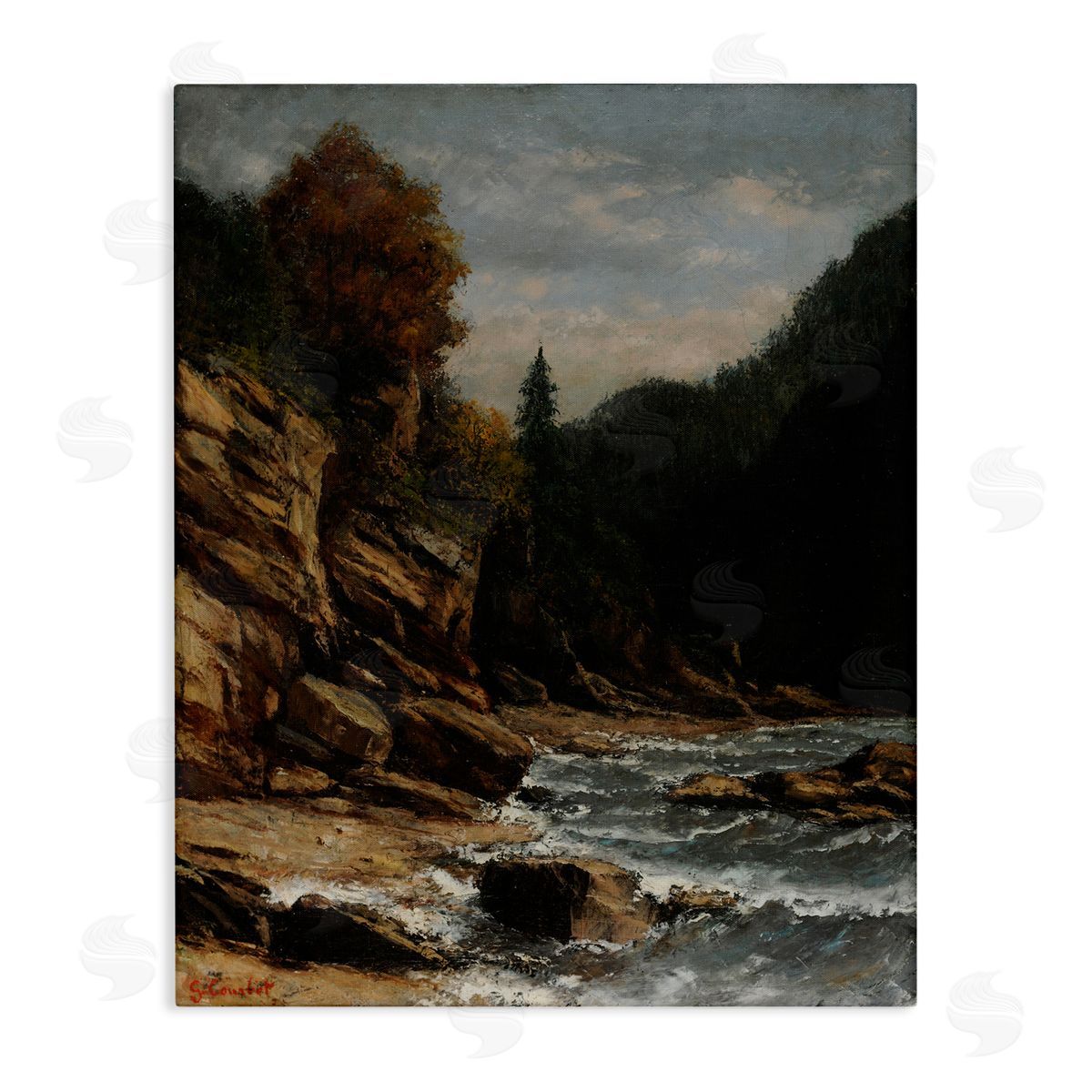 one1000paintings Classical Ocean Tide Canvas Wall Art Print
