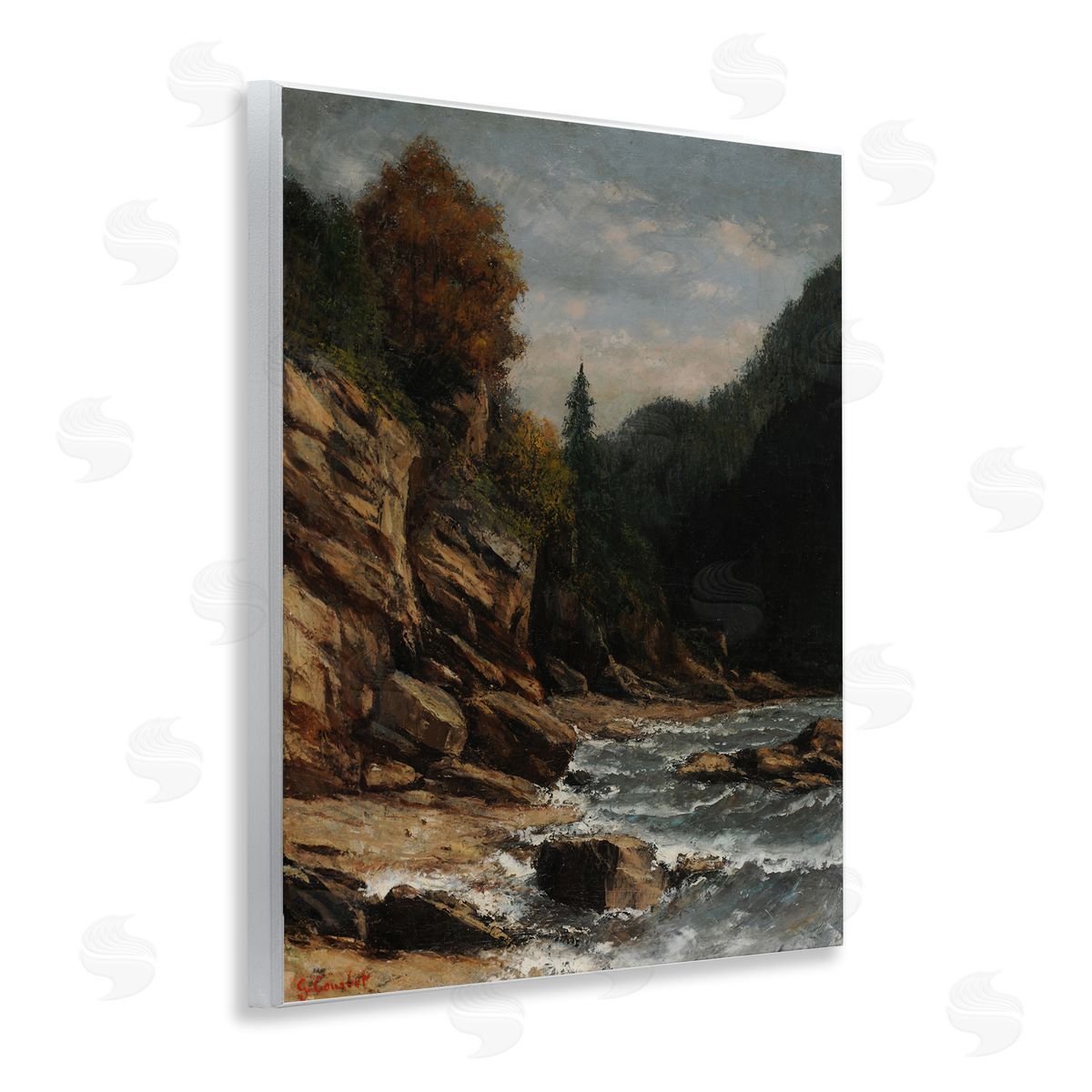 one1000paintings Classical Ocean Tide Wooden Wall Plaque Art Print