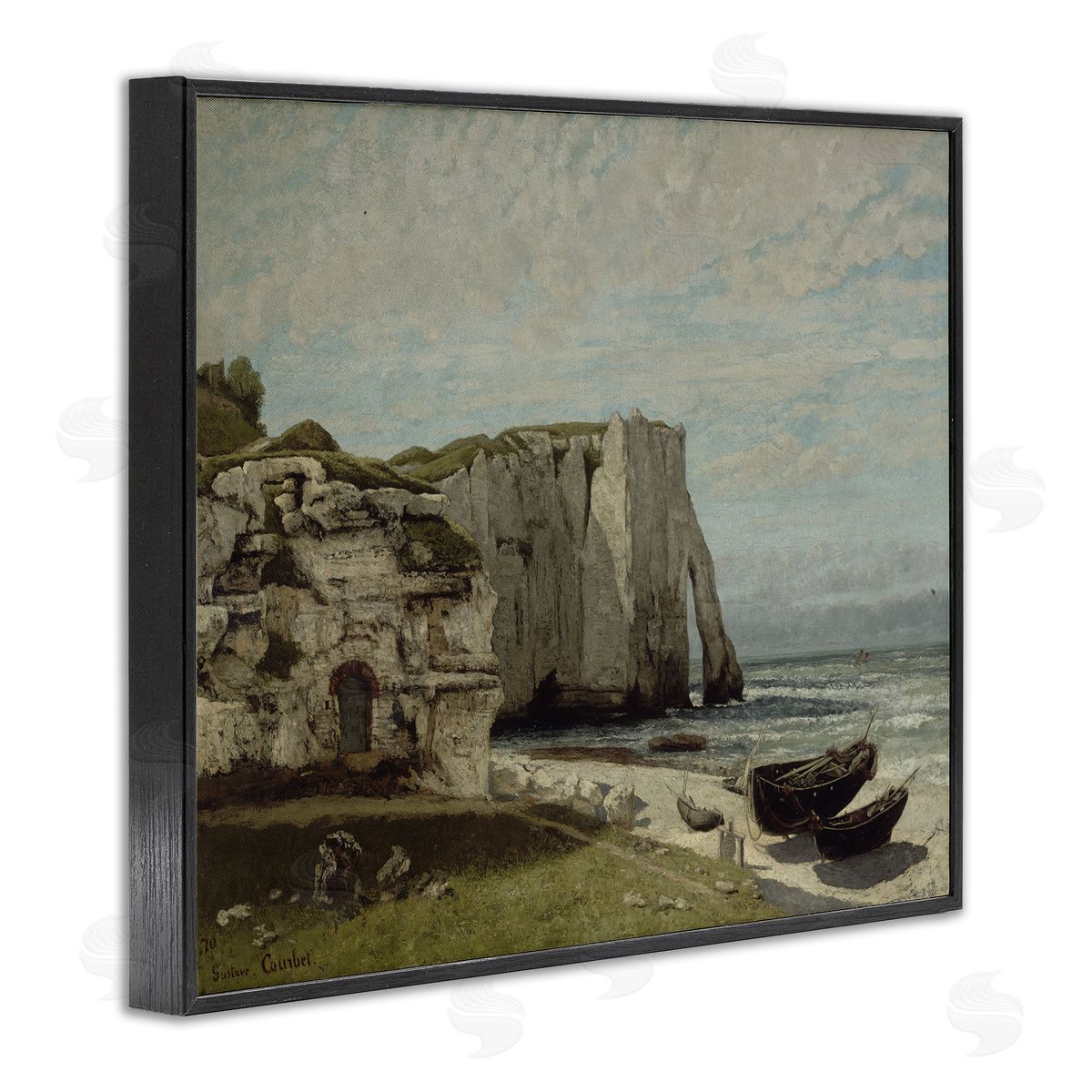 one1000paintings Classical Cliffs After Strom Black Framed Giclee Wall Art Print