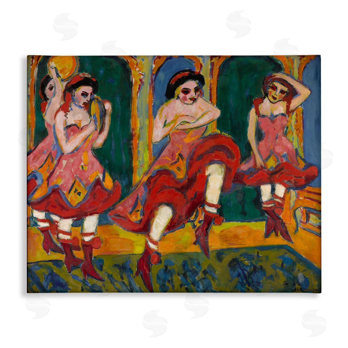 one1000paintings Classic Czardas Dancers Canvas Wall Art Print