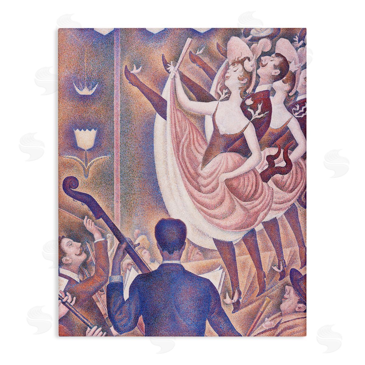 one1000paintings Classic Seurat Dancers Canvas Wall Art Print