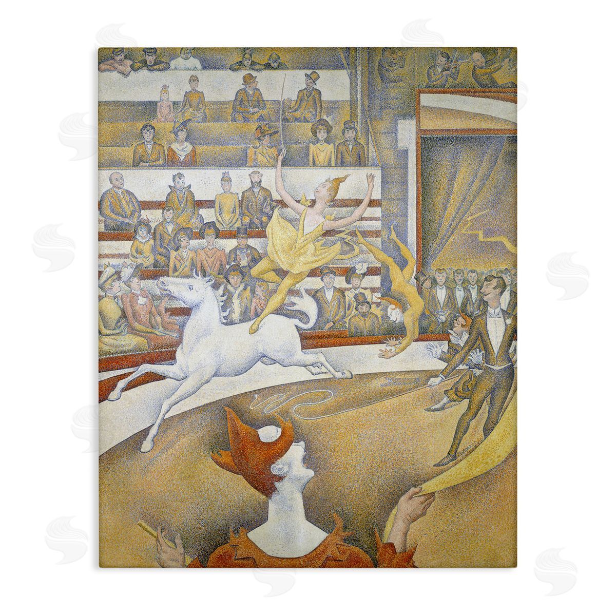 one1000paintings Classic Seurat Circus Canvas Wall Art Print