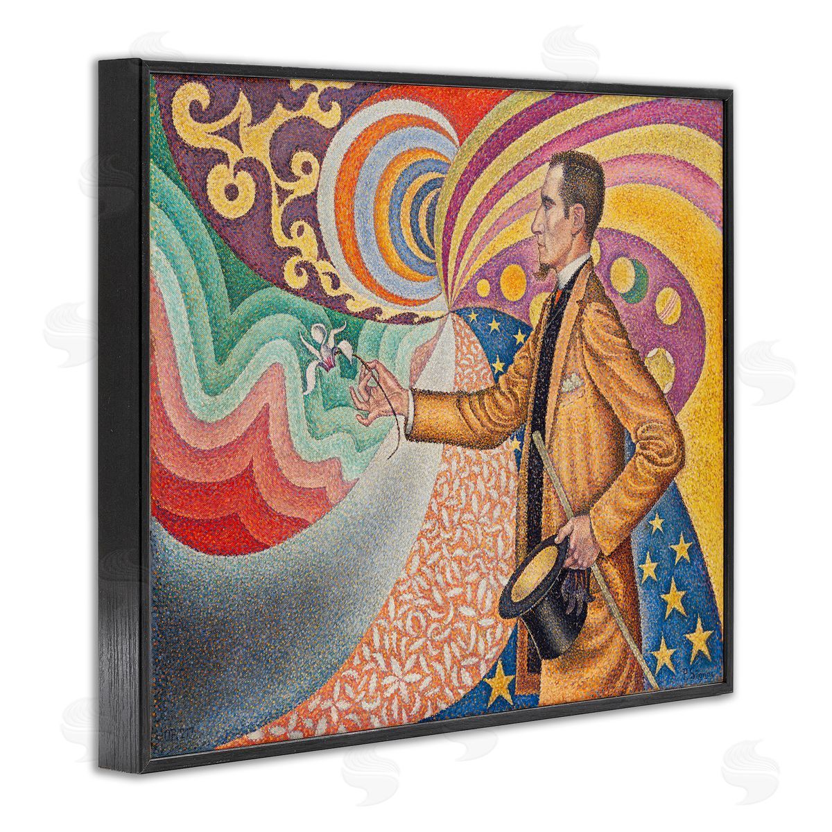 one1000paintings Classical Georges Signac Painting Black Framed Giclee Wall Art Print