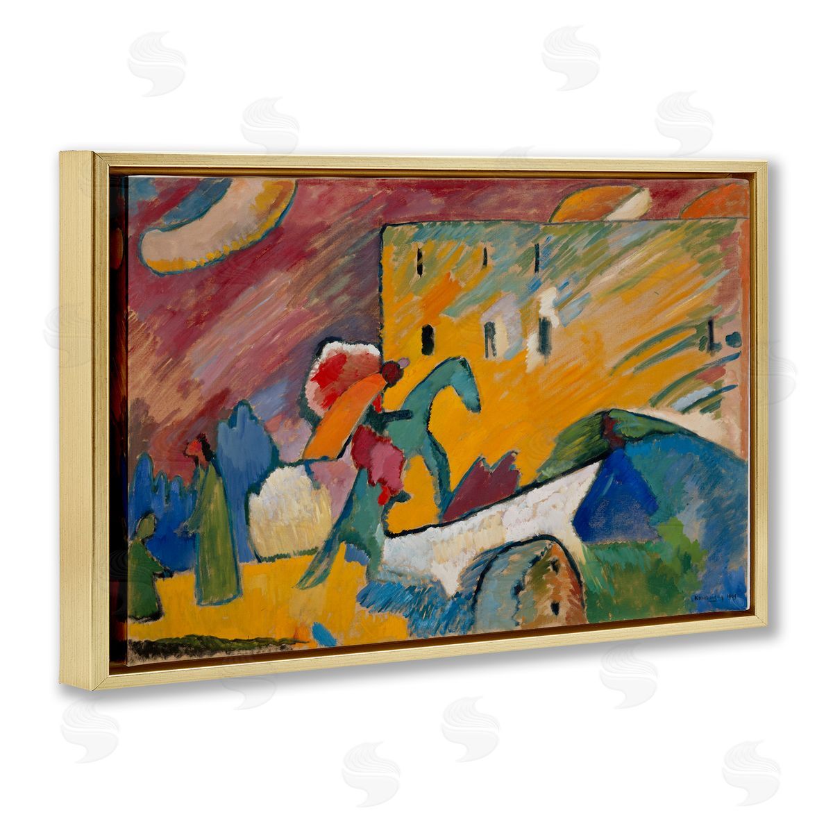 one1000paintings Kandinsky Improvisation Classic Gold Floating Frame Canvas Wall Art Print