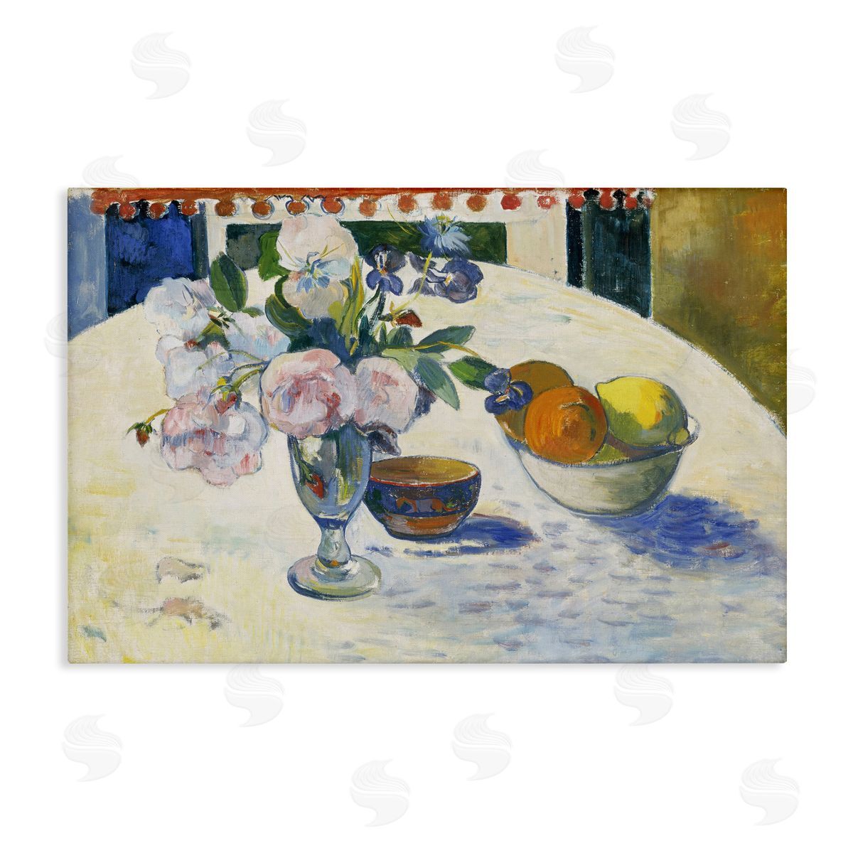 one1000paintings Classic Gauguin Flowers & Fruit Bowl Canvas Wall Art Print