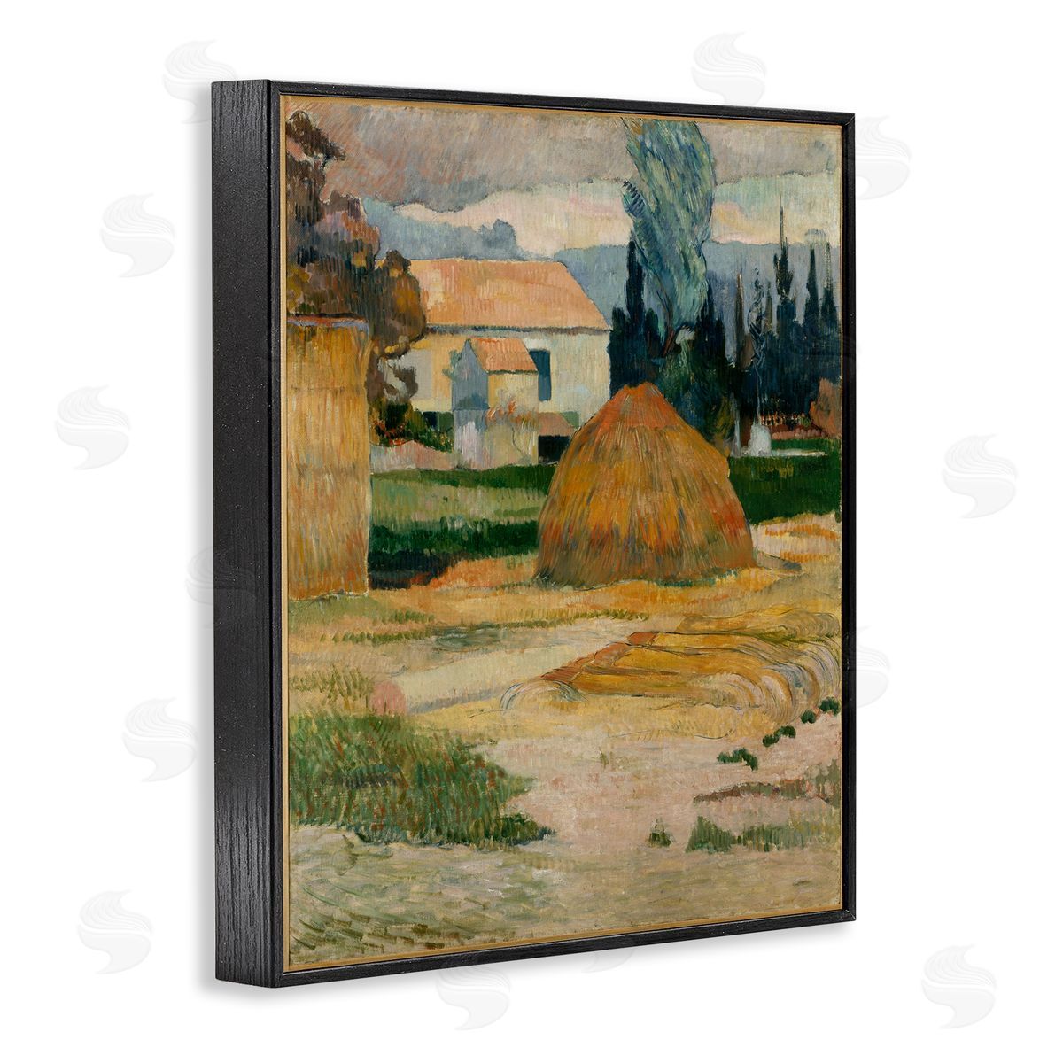 one1000paintings Gauguin Classical Landscape Black Framed Giclee Wall Art Print