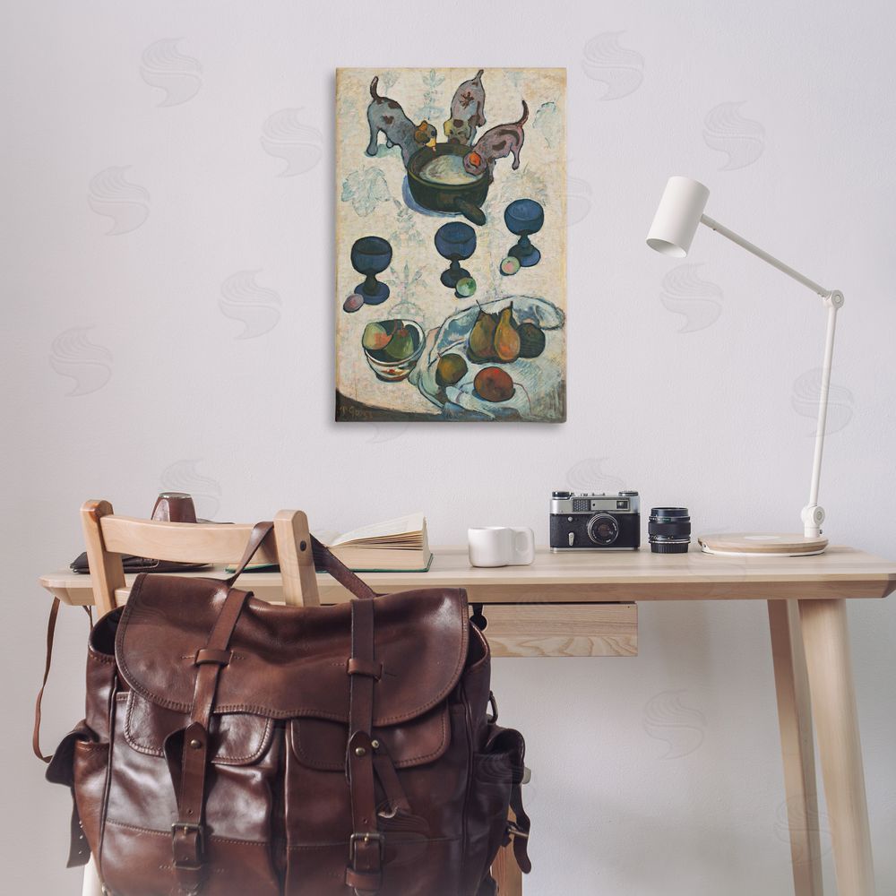 one1000paintings Classical Still Life Three Puppies Canvas Wall Art Print in Room