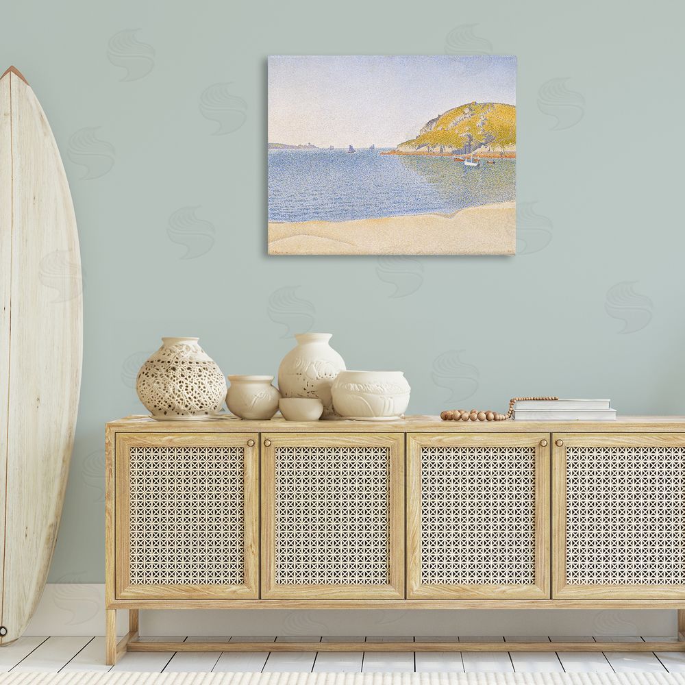 one1000paintings Classical Signac Port Painting Canvas Wall Art Print in Room