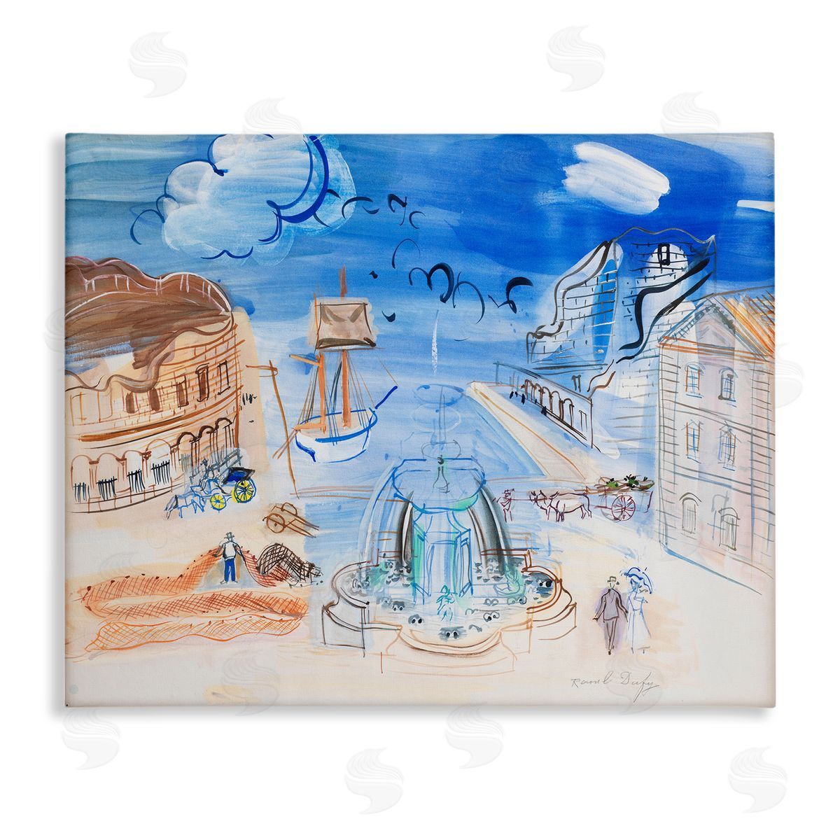 one1000paintings Classical Raoul Dufy Composition Canvas Wall Art Print