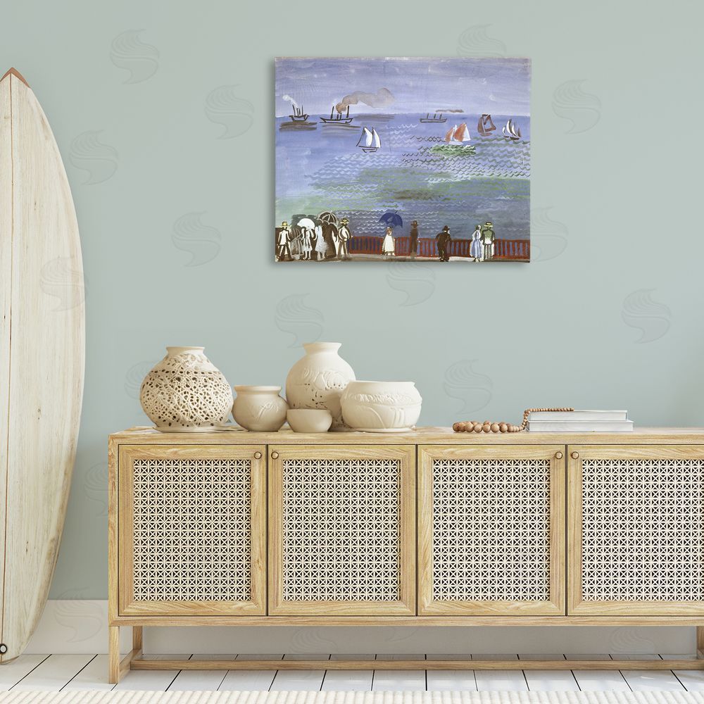 one1000paintings Classic Raoul Dufy Nautical Scene Canvas Wall Art Print in Room