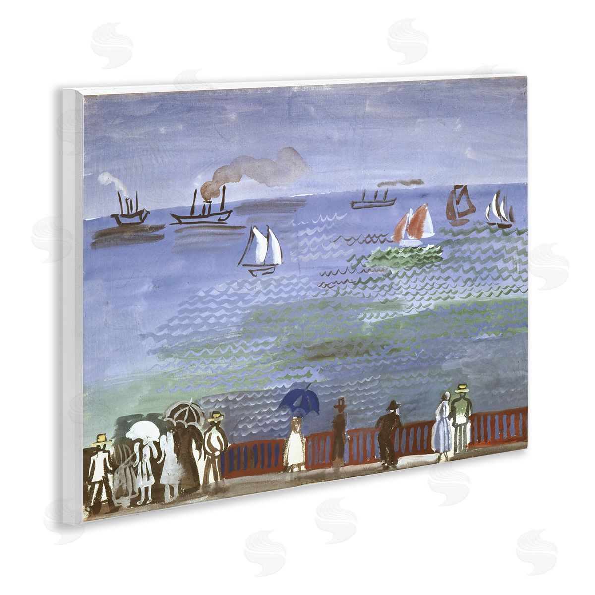 one1000paintings Classic Raoul Dufy Nautical Scene Wooden Wall Plaque Art Print