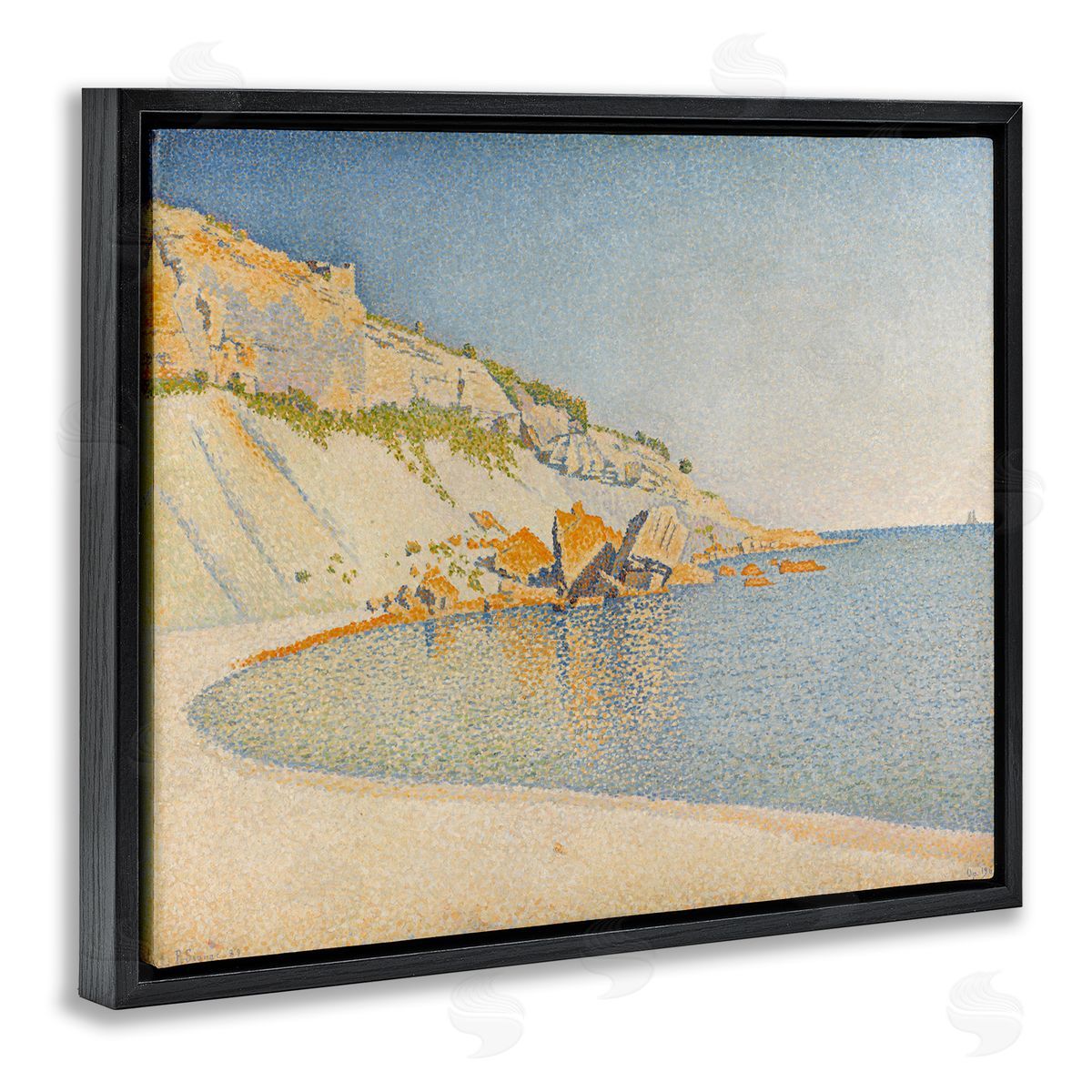 one1000paintings Classical Paul Signac Painting Black Floating Frame Canvas Wall Art Print