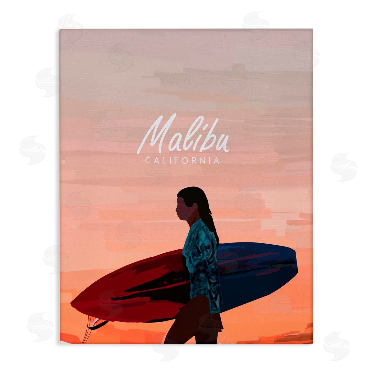 Amelia Noyes Malibu Surfer Girl Canvas Wall Art Print
