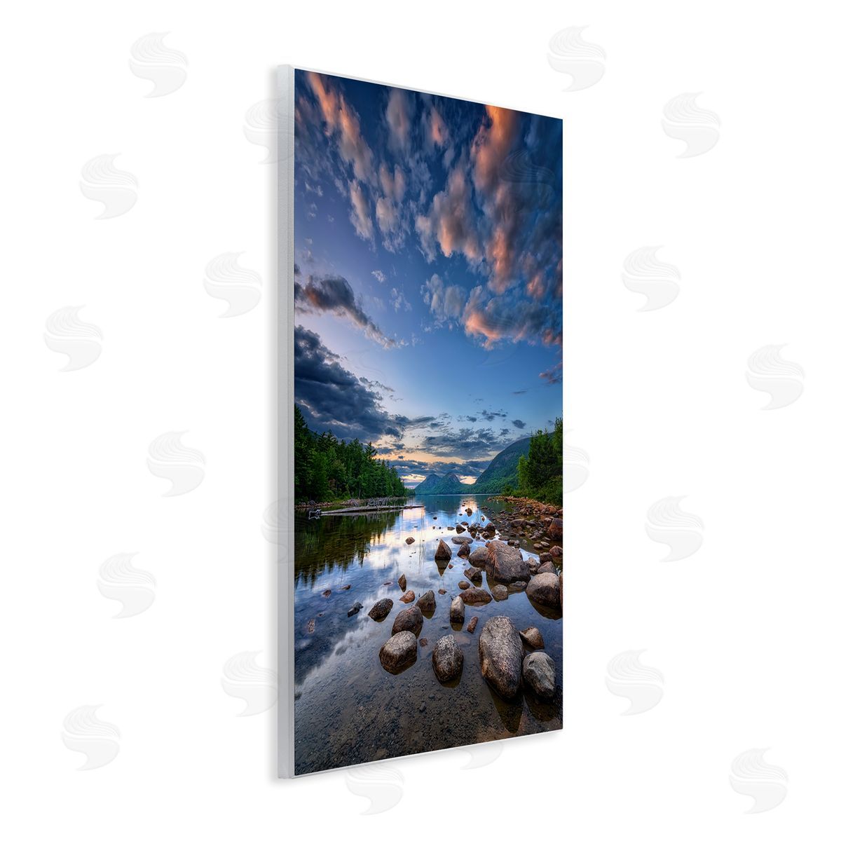 Rick Berk Rocky Mountainous Shore Wooden Wall Plaque Art Print