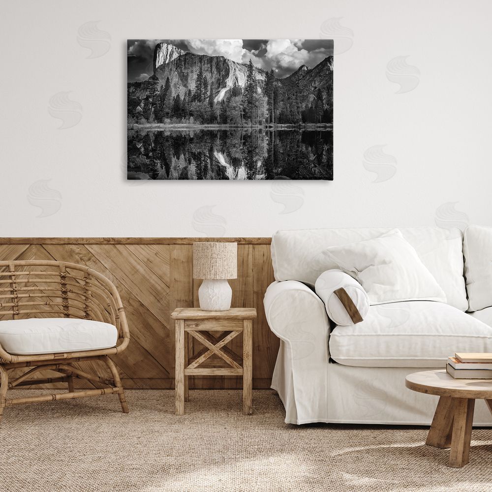 Rick Berk Forest Trees Lake Reflection Canvas Wall Art Print in Room
