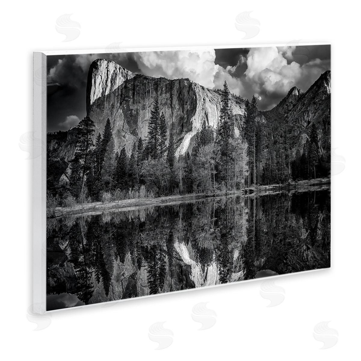 Rick Berk Forest Trees Lake Reflection Wooden Wall Plaque Art Print