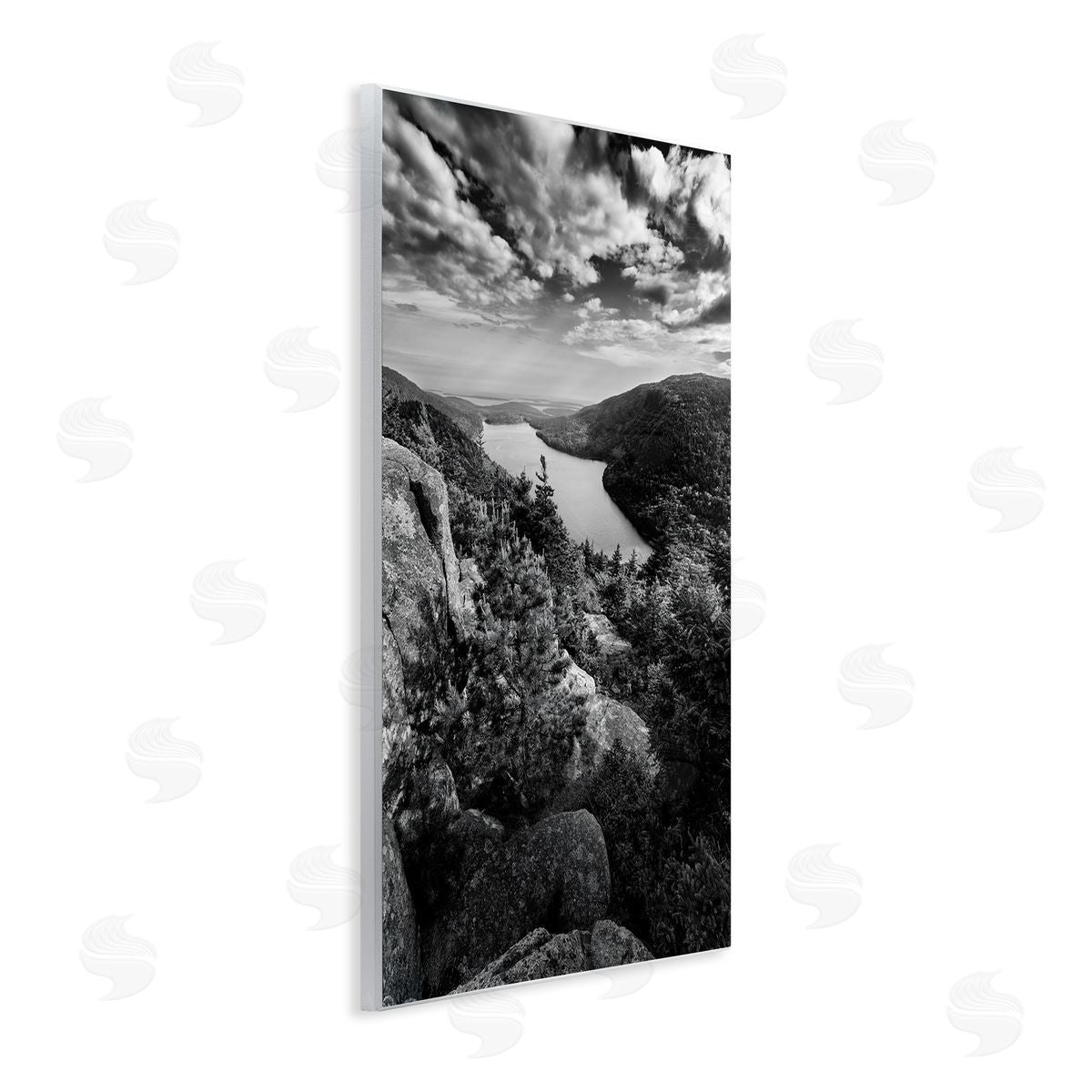 Rick Berk Looking Over Cliffs Landscape Wooden Wall Plaque Art Print