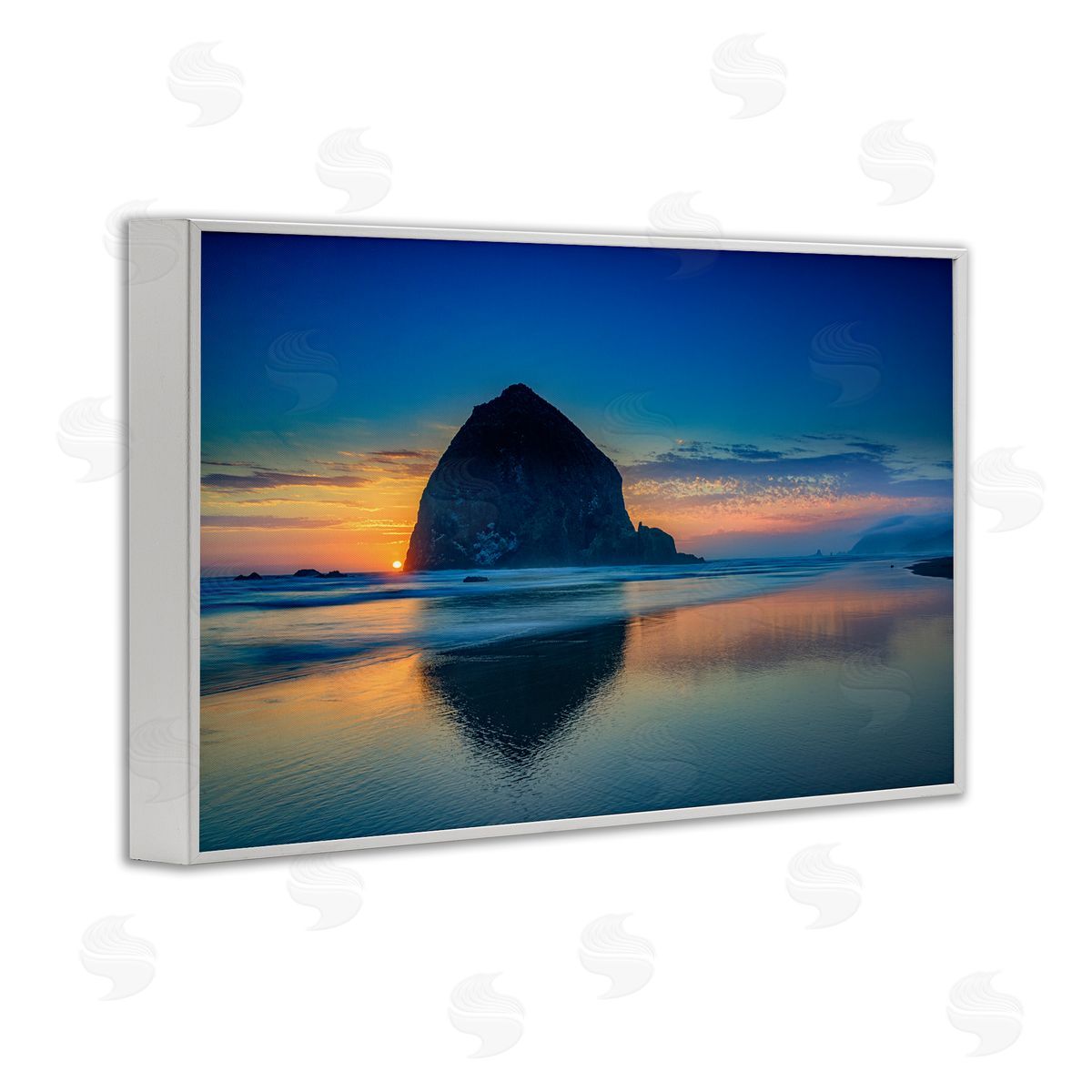 Rick Berk Deep Sunset Island View White Framed Giclee Wall Art Print