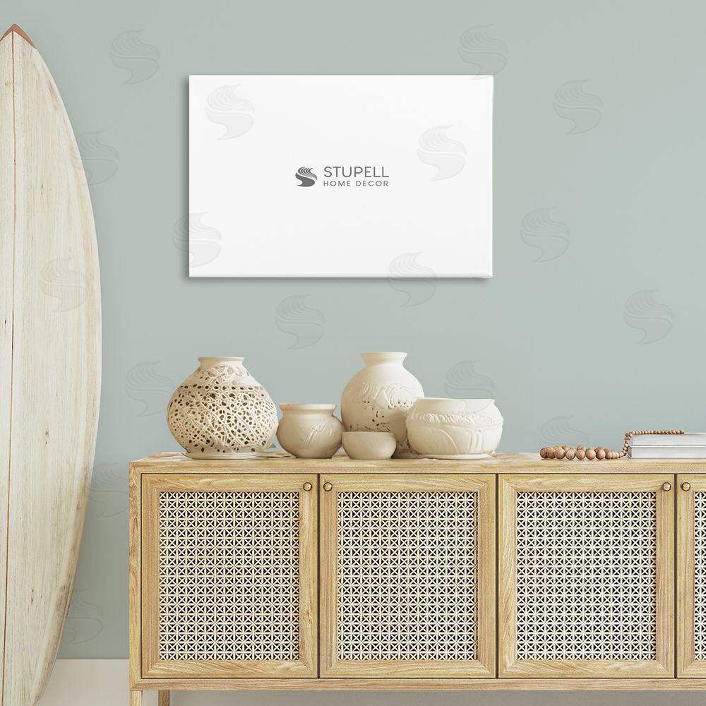 Rick Berk Mossy Rocks Protruding Sea Canvas Wall Art Print in Room